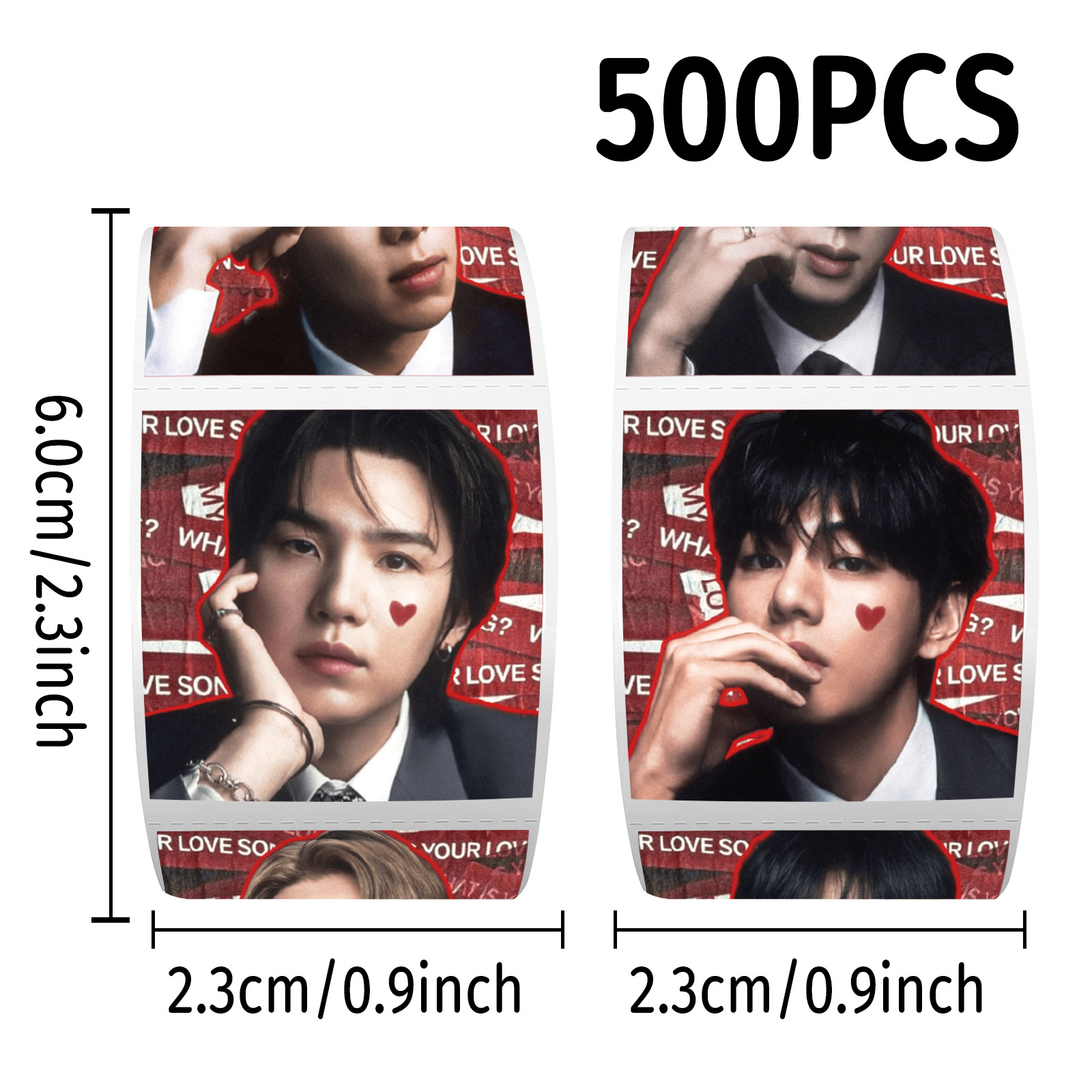 Case Fan - Pegatinas en Rollo de K-pop BTS,
