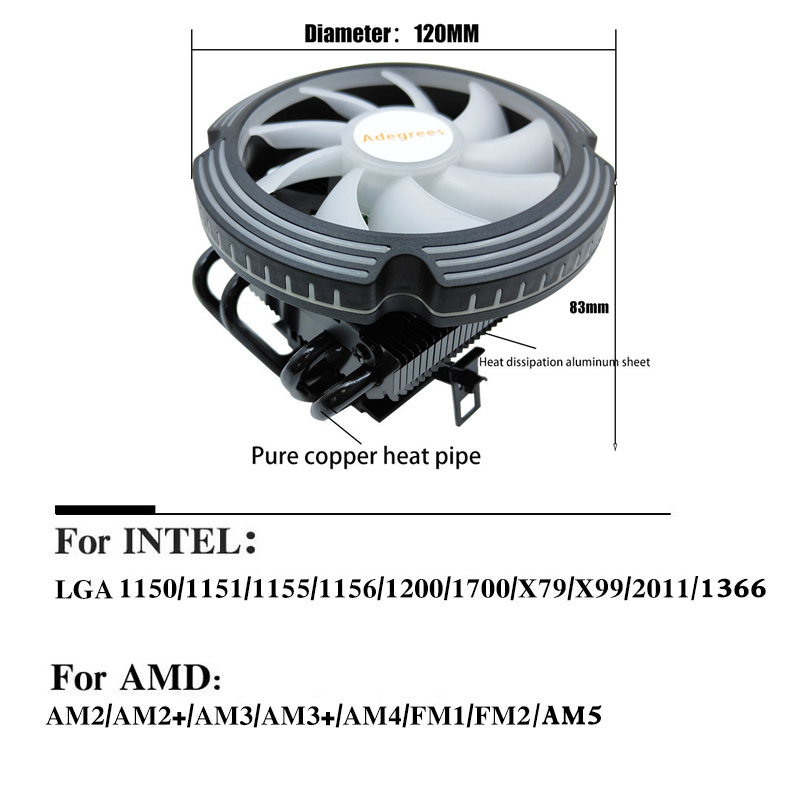 Enfriador de CPU RGB con 4 tub - Air Cooler Cpu reseña y precio