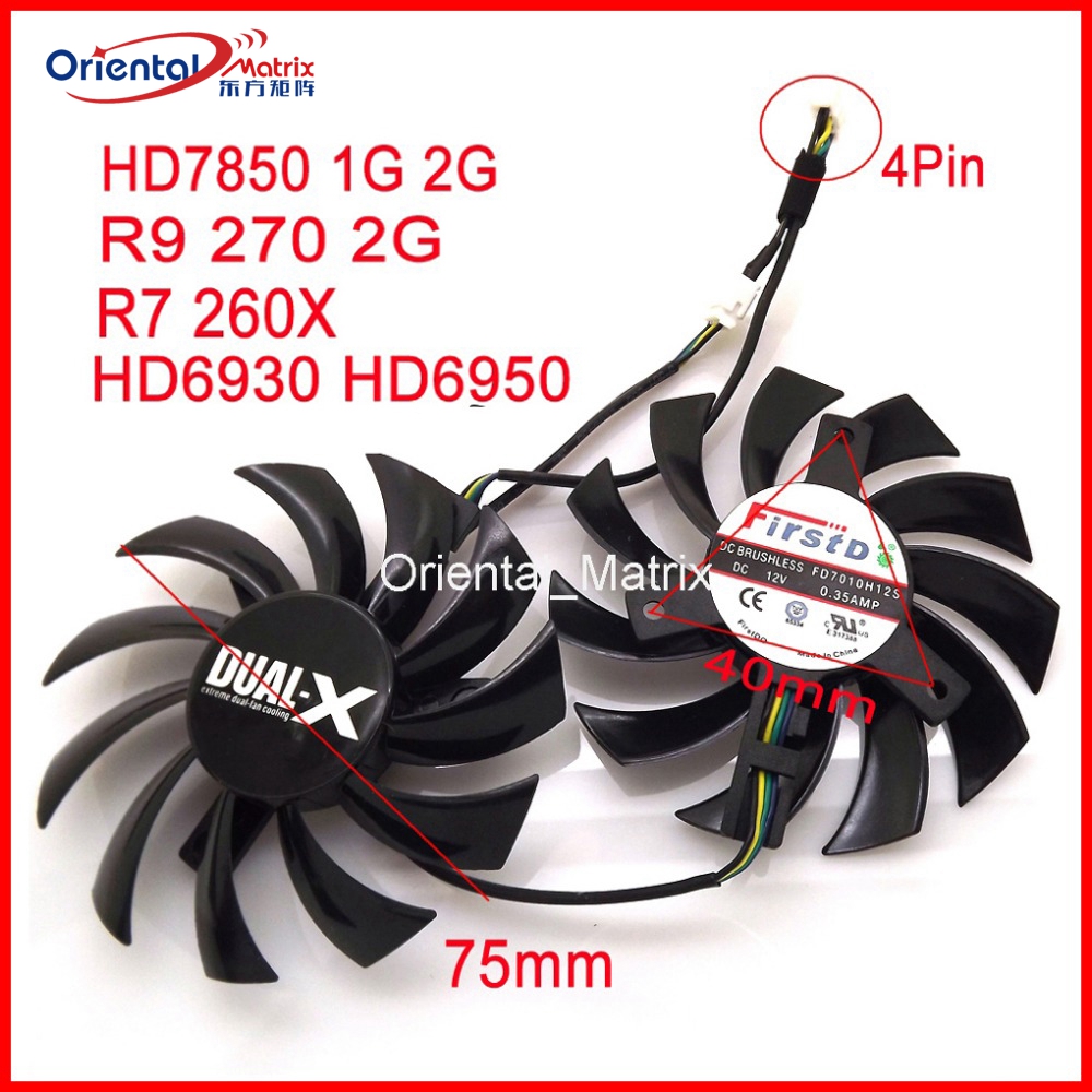 2 unidades/lote FD7010H12S 75m - Cpu Fan reseña y precio